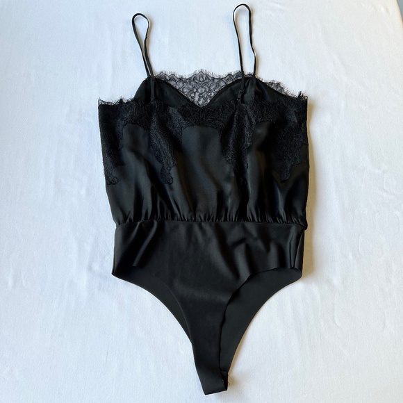 NWT - Cami NYC Sweetheart 100% Silk and Eyelash Lace Bodysuit - Picture 6 of 15